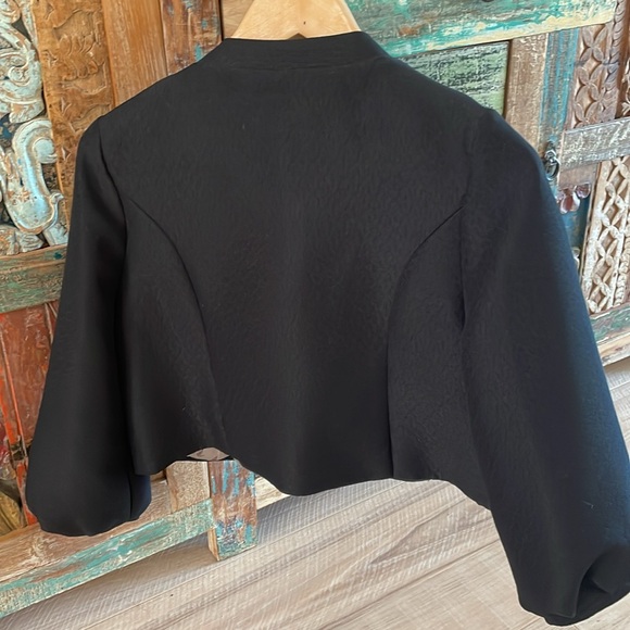 Erin Fetherston Heart print Bow Jacket. Black - Picture 12 of 16